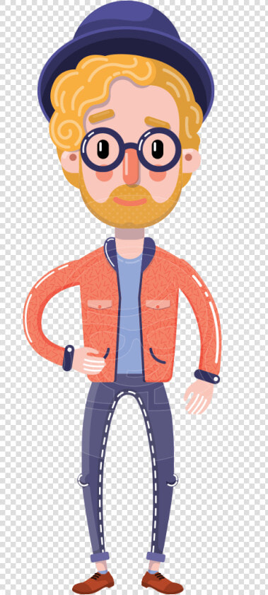 Young Vector Blonde Man Flat Cartoon Character   Young Man Cartoon Png  Transparent PngTransparent PNG