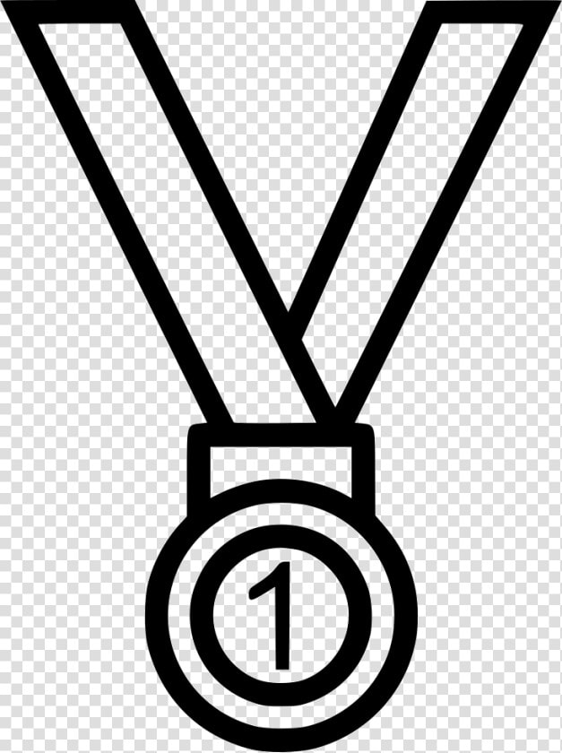 Medal Position Trophy Winner Gold First Award   Black And White Clipart Gold Medal  HD Png DownloadTransparent PNG