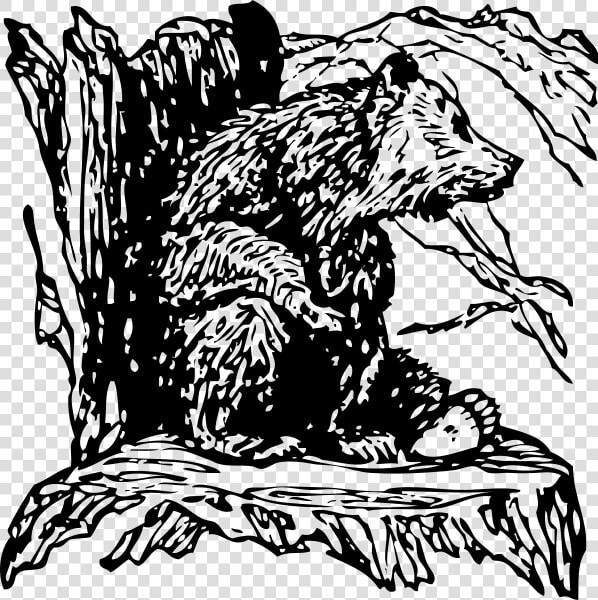 Bear On A Stump Png Clip Arts  Transparent PngTransparent PNG