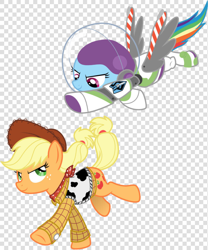 Buzz Clip Lightyear Clipart   Applejack Y Rainbow Dash  HD Png DownloadTransparent PNG