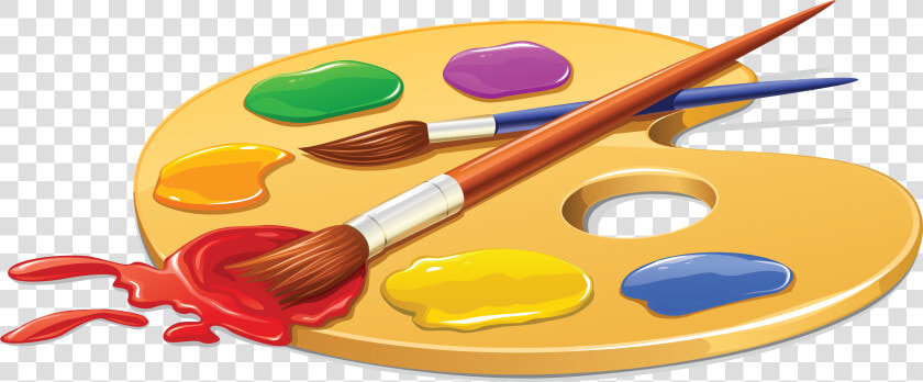 Palette Painting Brush Clip Art   Palette Paint Brush Clip Art  HD Png DownloadTransparent PNG