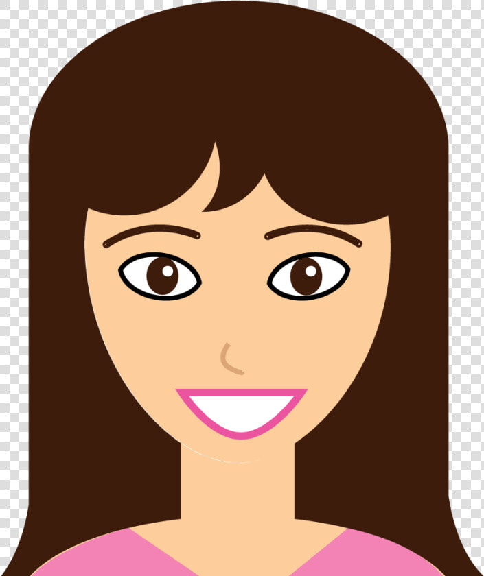 Art long Hair brown Hair no   Long Chin Clipart  HD Png DownloadTransparent PNG