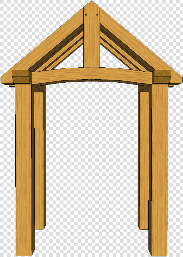 4 Post Porch King Post Truss 3d Front  HD Png DownloadTransparent PNG