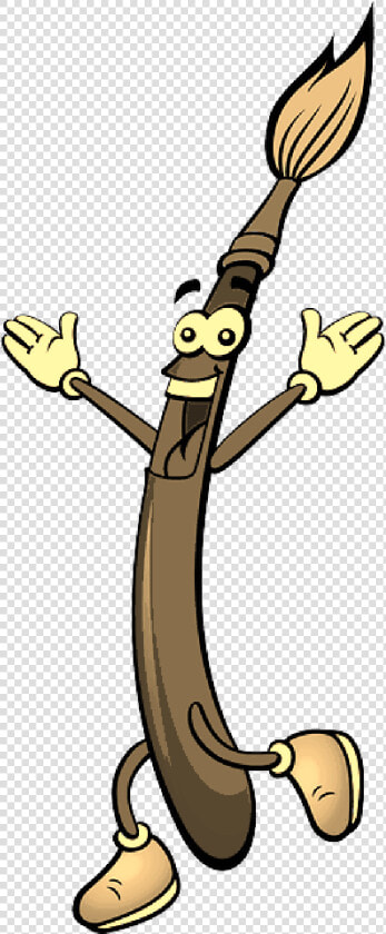 Pincel Feliz   Png Download   Cartoon Animated Paint Brush  Transparent PngTransparent PNG