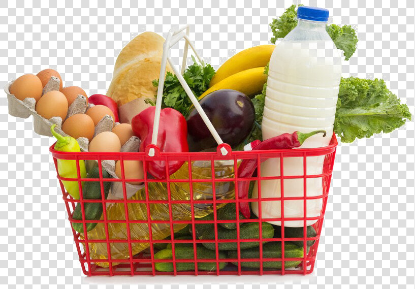 Groceries Png Hd   Shopping Basket With Groceries  Transparent PngTransparent PNG