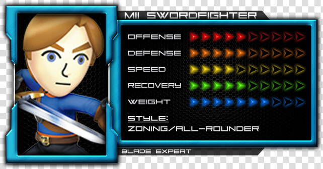Mii Swordfighter   Wii Fit Trainer Stats  HD Png DownloadTransparent PNG