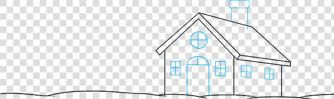 How To Draw Winter Scenery   House  HD Png DownloadTransparent PNG