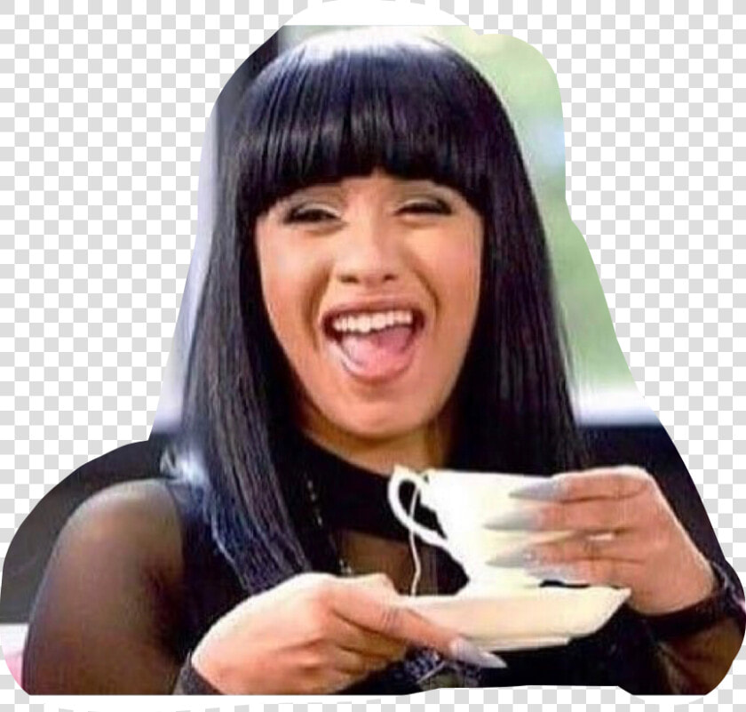  cardib  bardi  cardi  mood  okurrr  washpoppin  teatime  HD Png DownloadTransparent PNG