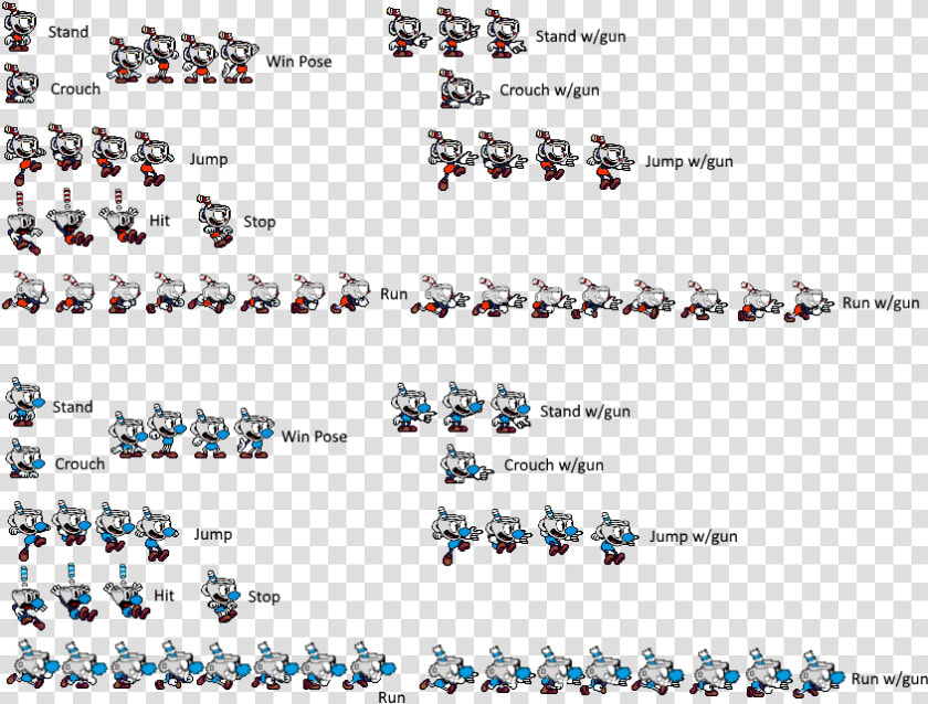 Sprite Sheets Google   Cuphead Sprite Sheet  HD Png DownloadTransparent PNG