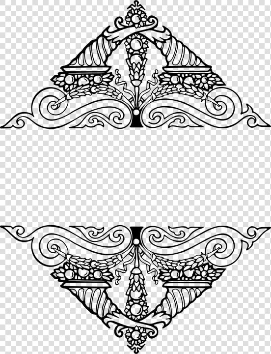 Vintage  Flourish  Frame  Divider  Ornament  Decorative   Illustration  HD Png DownloadTransparent PNG