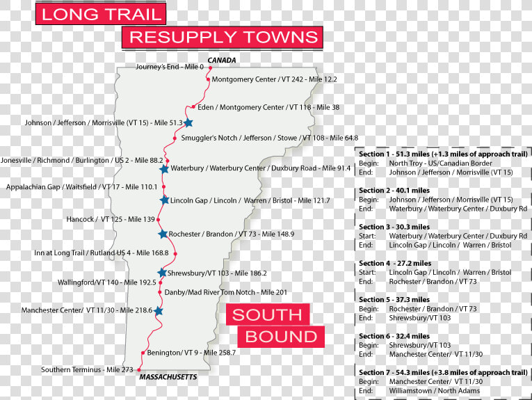 Long Trail Vermont Map  HD Png DownloadTransparent PNG