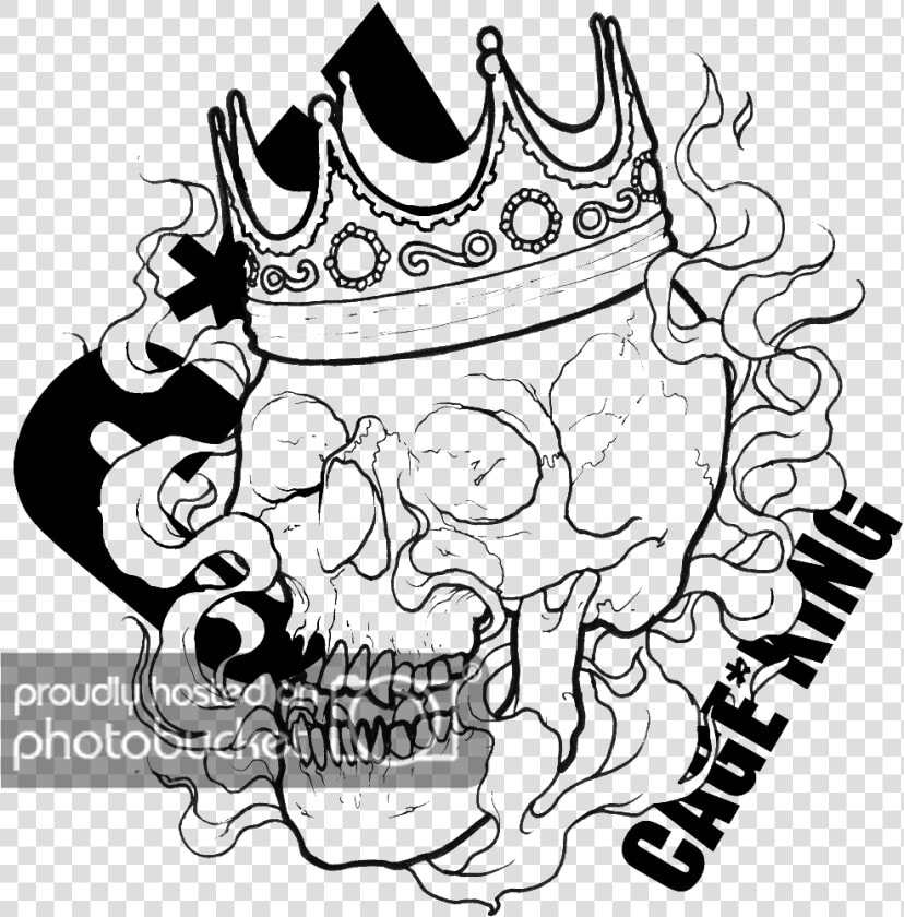 Drawing Of Skulls With Crown   Skull With A Crown Drawing  HD Png DownloadTransparent PNG