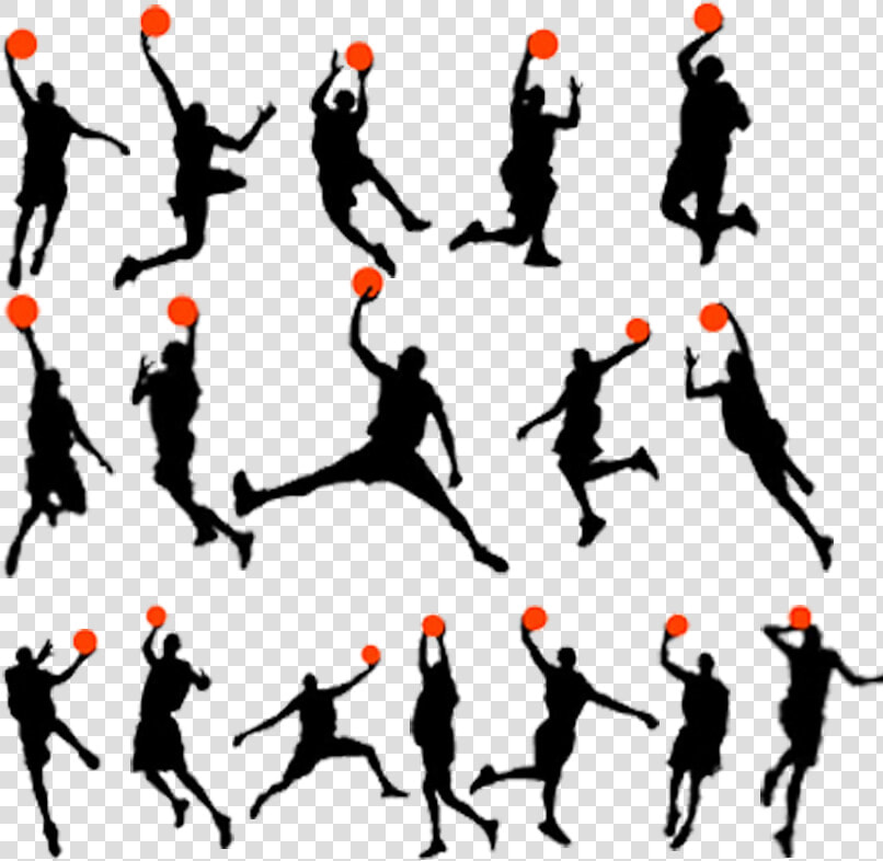 Basketball Silhouette Football Player   Basketball Vector  HD Png DownloadTransparent PNG