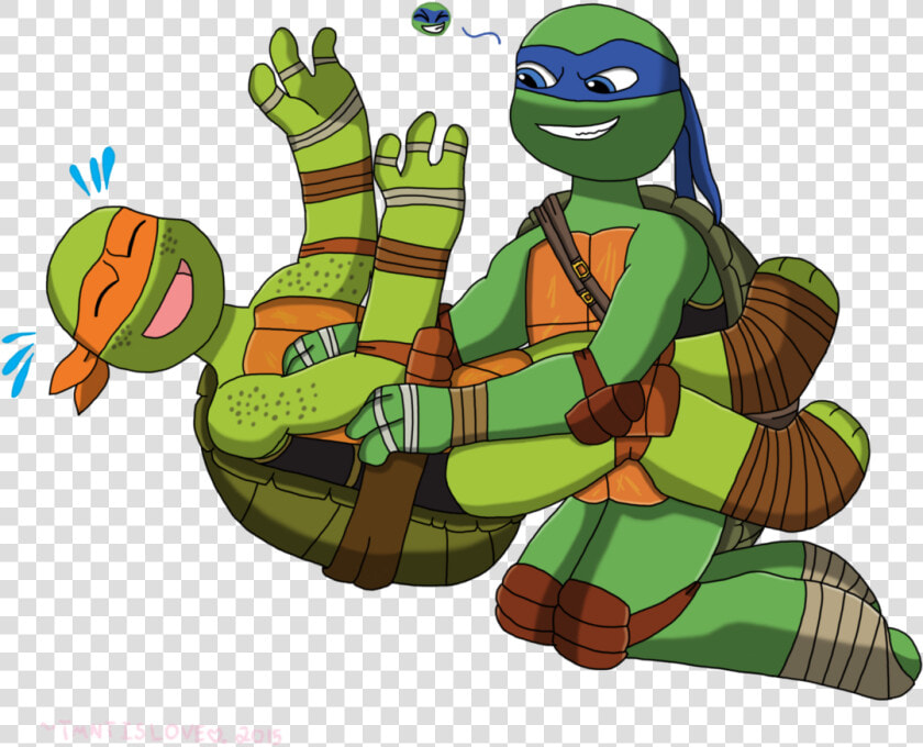 Tmntislove 29 52 Leo Tickling Mikey   Ninja Turtles Tickle Mikey  HD Png DownloadTransparent PNG