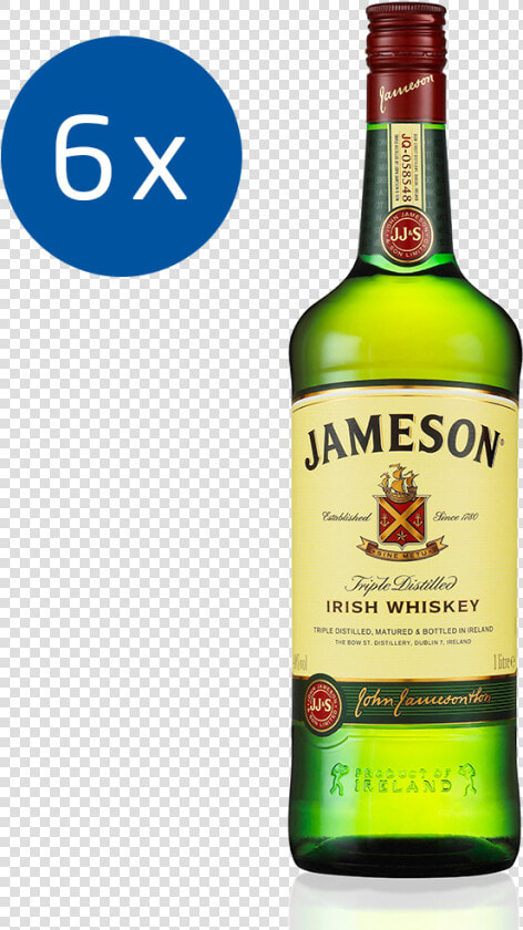 Jameson Irish Whiskey Distilled Beverage Scotch Whisky   Jameson Irish Whiskey 1l  HD Png DownloadTransparent PNG