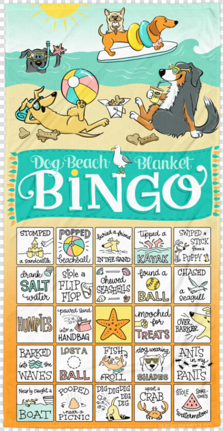 Dog Beach Blanket Bingo Towel   Towel  HD Png DownloadTransparent PNG