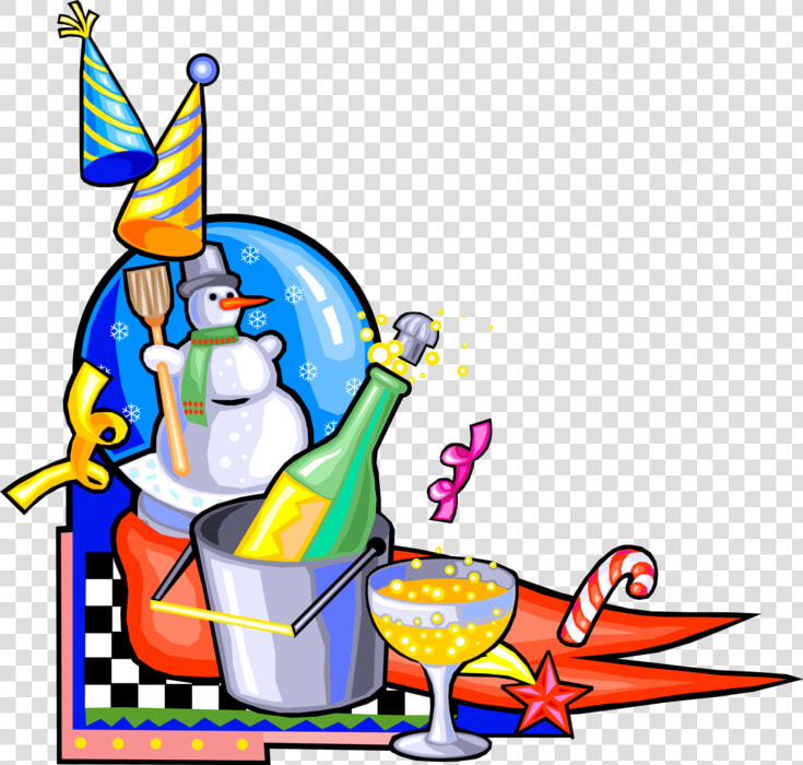 Vector Illustration Of New Year S Eve Party Celebration   Clip Art New Years Eve  HD Png DownloadTransparent PNG