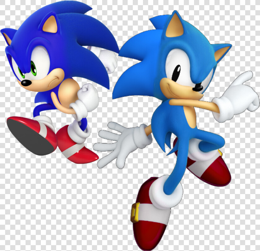 Classic Sonic Png   Sonic The Hedgehog Classic And Modern  Transparent PngTransparent PNG