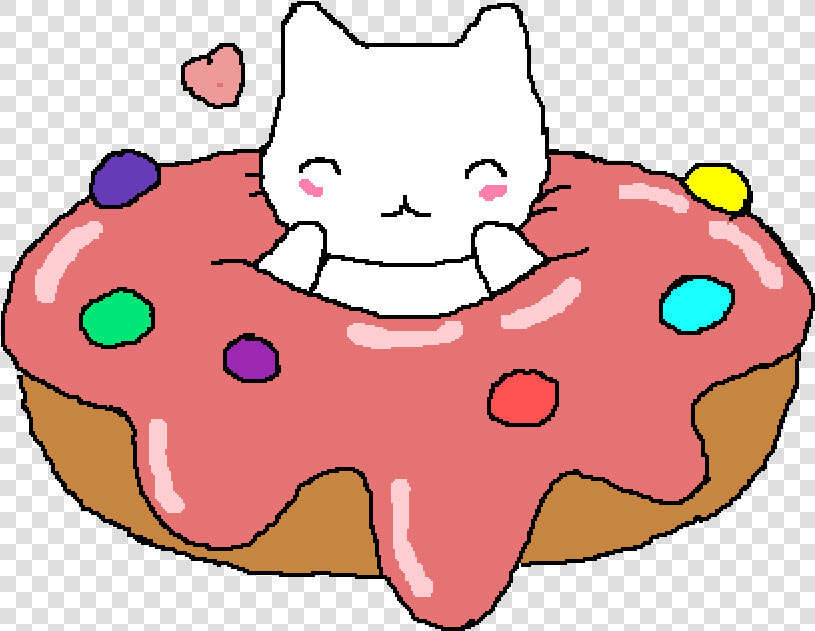Cat In A Donut   Donut Cat Clipart  HD Png DownloadTransparent PNG