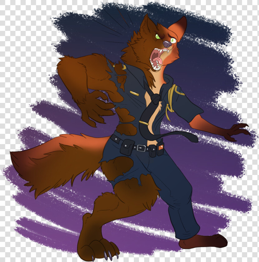  c  Officer Were Wilde   Fanart Werewolf Fanart Zootopia Nick Wilde  HD Png DownloadTransparent PNG