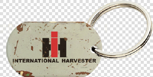International Harvester Distressed Logo Dogtag Keyring   Chain  HD Png DownloadTransparent PNG