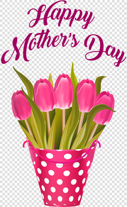 Happy Mother S Day  Tulips In Bucket  Flowers  Tulip   Happy Mother Day Date 2019  HD Png DownloadTransparent PNG