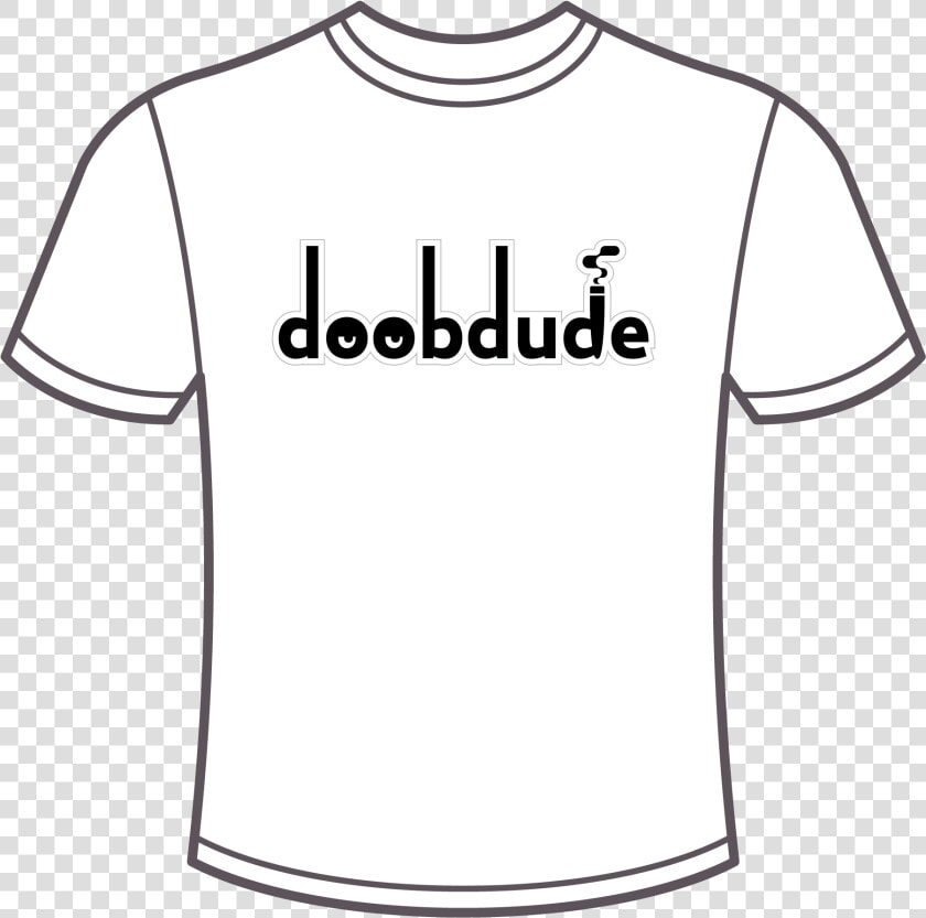 Men S Doobdude Logo White T shirt   Active Shirt  HD Png DownloadTransparent PNG