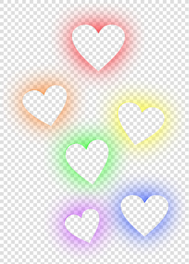  colorful Neon 🆖  follow ▶️ itsjagbir original 💯   Heart  HD Png DownloadTransparent PNG