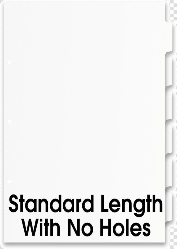White 6 Tabbed Dividers With No Holes   Iso International Organization For Standardization  HD Png DownloadTransparent PNG