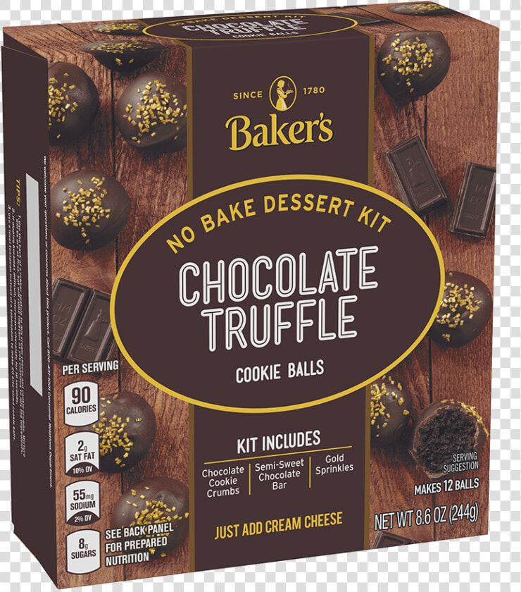 Baker  39 s Chocolate Truffle Cookie Balls  HD Png DownloadTransparent PNG