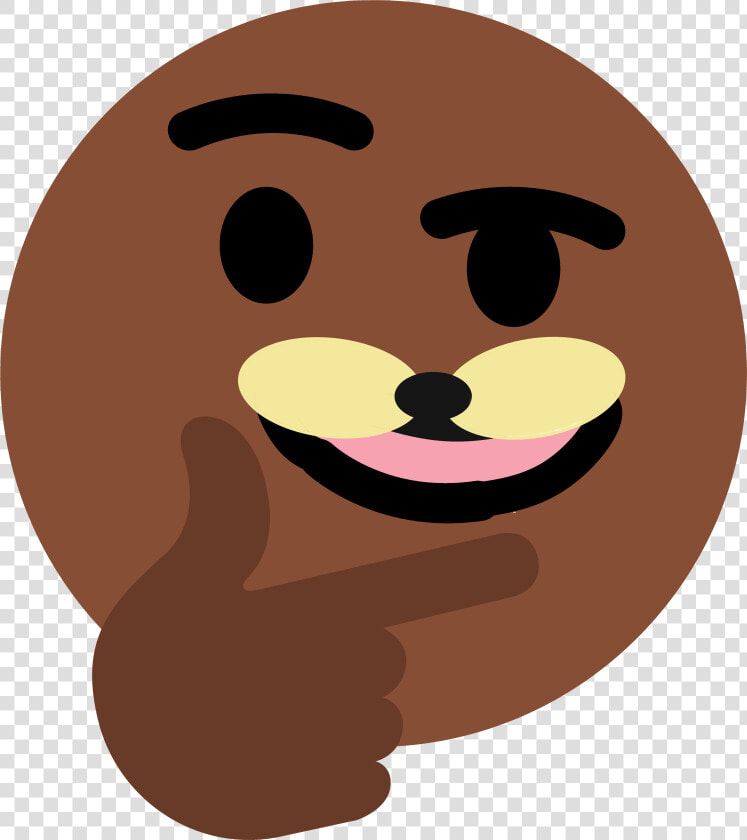 Snout Face Facial Expression Nose Smile Head Cartoon   Thinking Emoji Smile  HD Png DownloadTransparent PNG