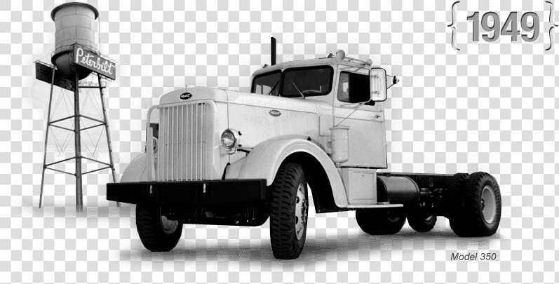 In 1949  Peterbilt Introduced The Model 350  Which   Trailer Truck  HD Png DownloadTransparent PNG