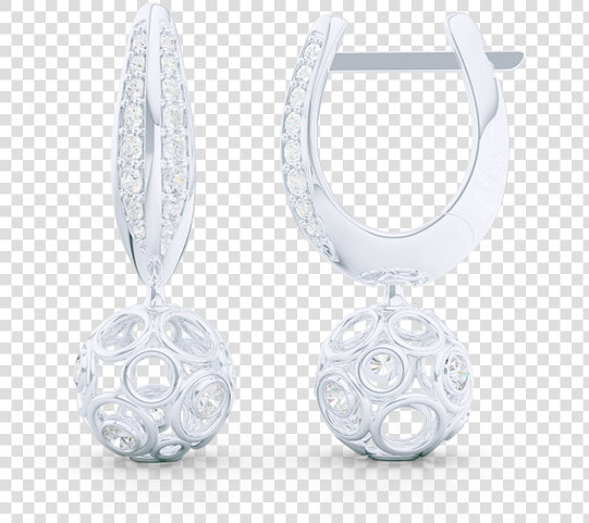 Two Tone Gold  Ear Hugging Hoop Earrings With A Dangling   Bashert Jewelry  HD Png DownloadTransparent PNG