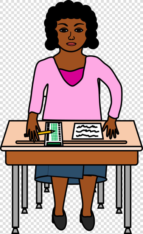 Human Behavior girl sitting   Take A Test Png  Transparent PngTransparent PNG