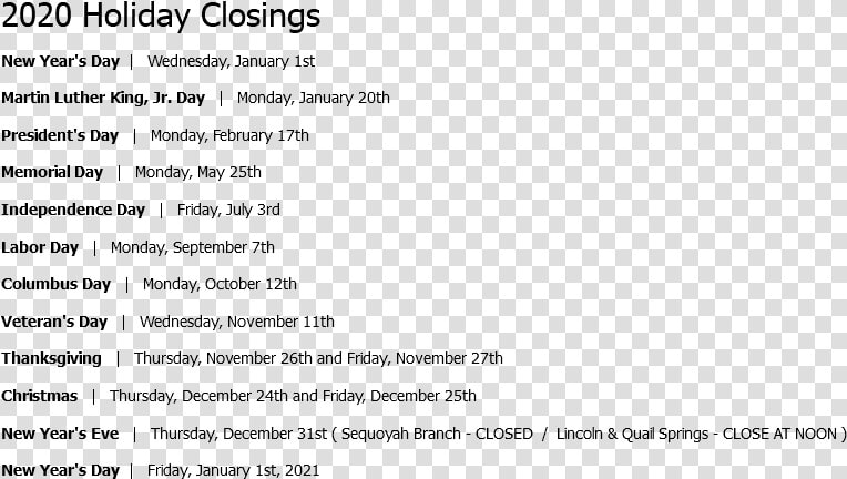 2020 Holiday Closings New Year S Day   Lik The Bred Memes  HD Png DownloadTransparent PNG