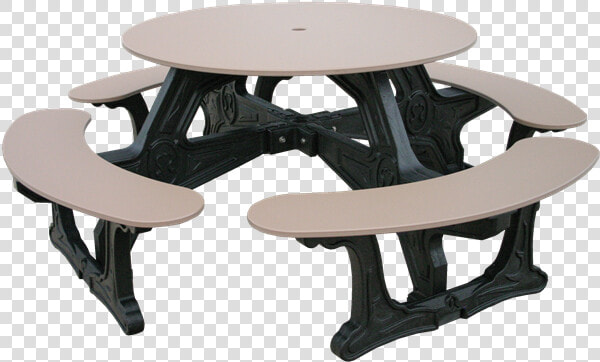 Round Picnic Table   Recycled Plastic Outdoor Picnic Table  HD Png DownloadTransparent PNG