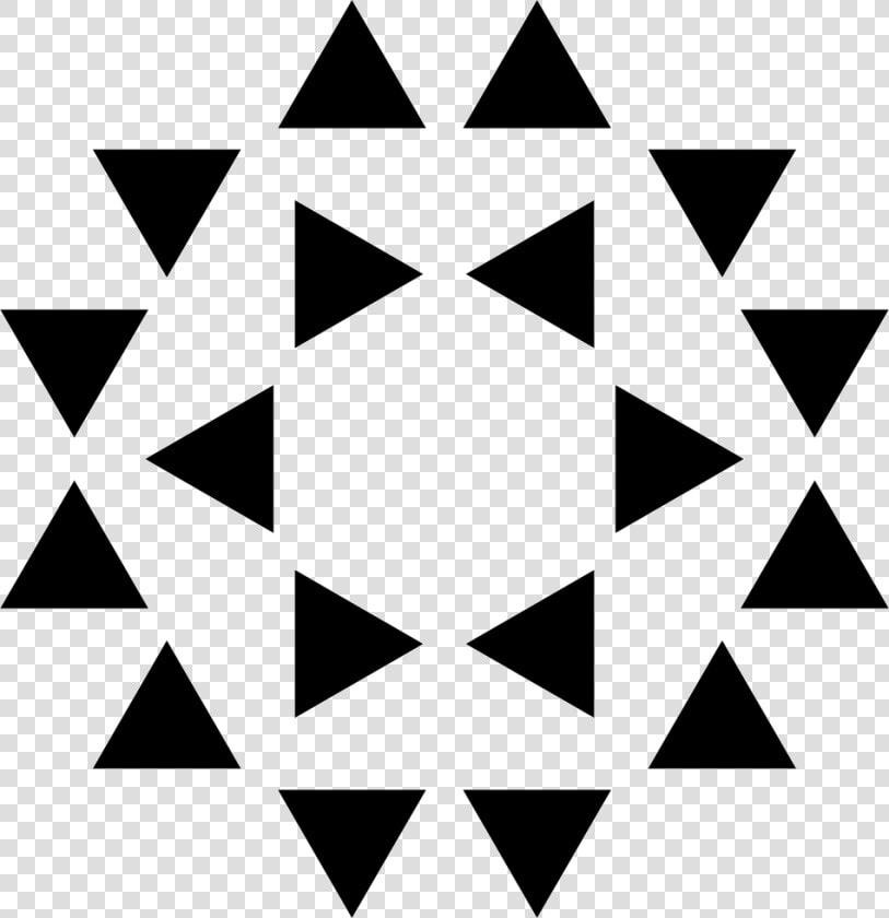 Polygonal Ornament Of Small Triangles In Star And Hexagon   Png Small Black Shapes  Transparent PngTransparent PNG