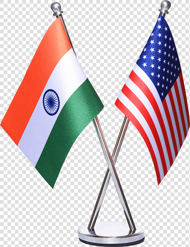 India  amp  Usa Miniature Table Flag With A Stainless Steel   India Usa Flag Png  Transparent PngTransparent PNG