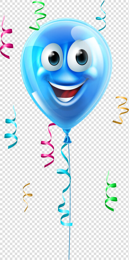 Balloon With Face Png Clipart Picture   Happy Blue Balloon Clipart  Transparent PngTransparent PNG