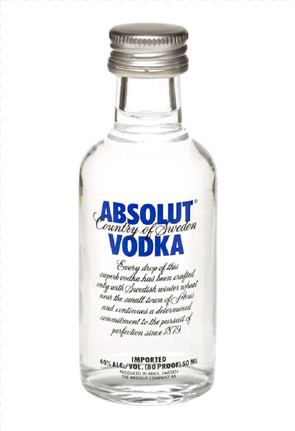 Mini Absolut Vodka 50ml  HD Png DownloadTransparent PNG