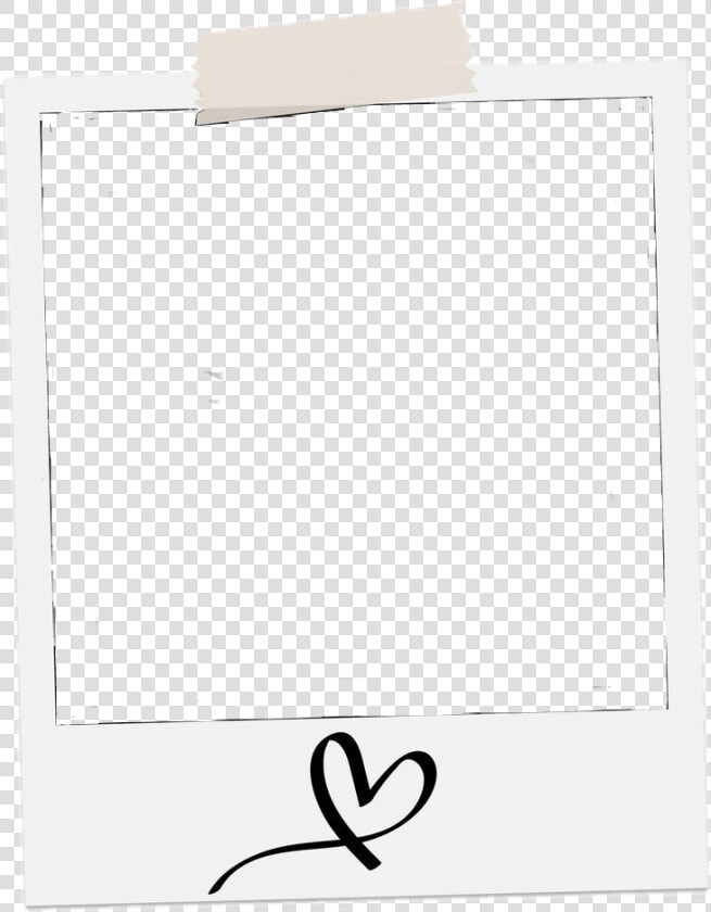  polaroid  frame  love  heart  photo  picture  white   Single Polaroid Frame Png  Transparent PngTransparent PNG