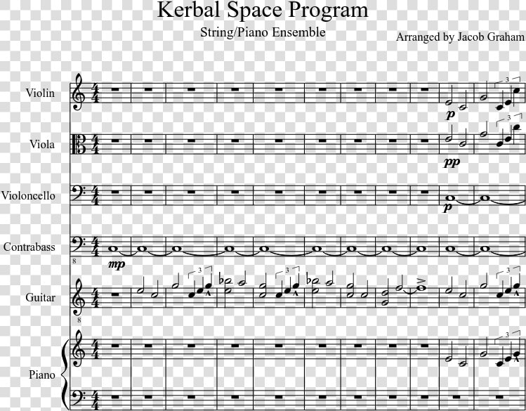Kerbal Space Program Sheet Music Piano  HD Png DownloadTransparent PNG