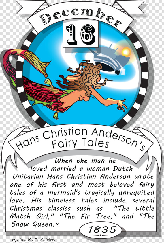 December Sixteenth  Hans Christian Andersen’s Fairy   Illustration  HD Png DownloadTransparent PNG