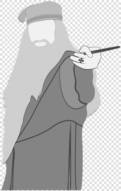 Albus Dumbledore  Dumbledore  Harry Potter  Magic   Albus Dumbledore Black And White  HD Png DownloadTransparent PNG
