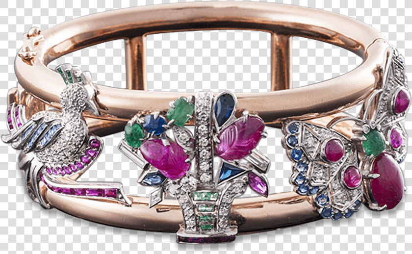 Multi color Gemstone Bangle Bracelet  HD Png DownloadTransparent PNG