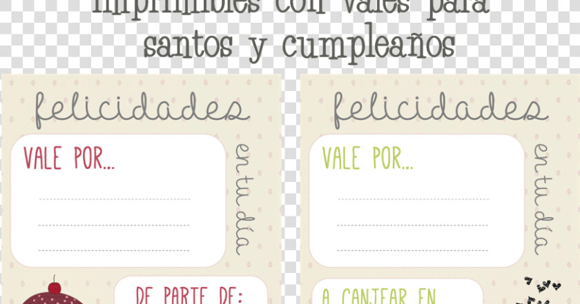 Transparent Regalos De Cumpleaños Png   Vale De Cumpleaños  Png DownloadTransparent PNG
