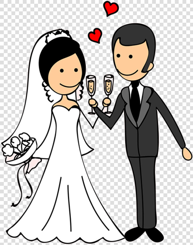 Wedding Couple Doodle   Png Download   Bride And Groom Comic  Transparent PngTransparent PNG