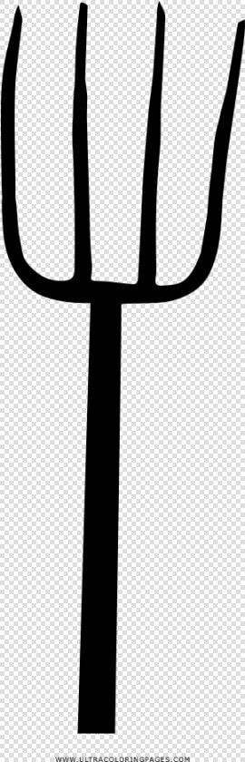 Pitchfork Coloring Page   Pitchfork  HD Png DownloadTransparent PNG