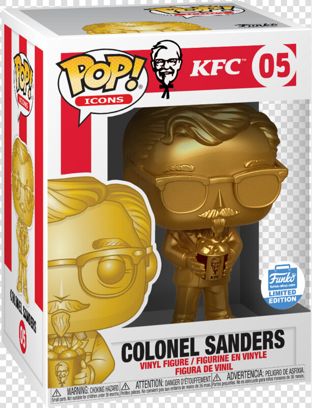 Gold Colonel Sanders Funko Pop  HD Png DownloadTransparent PNG