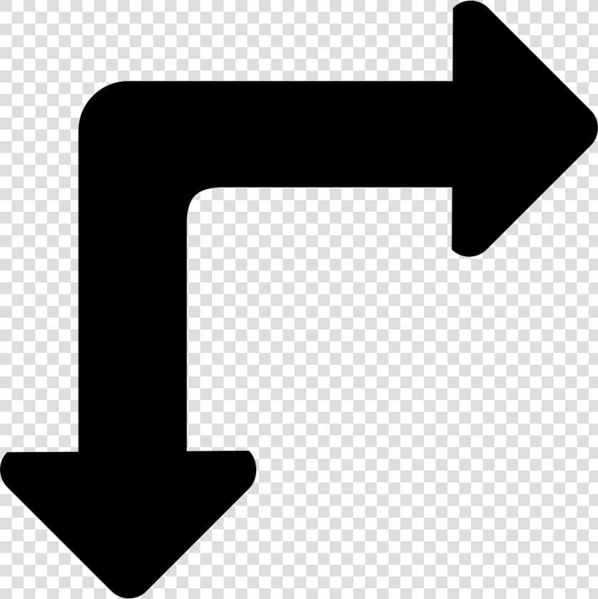 Si Glyph Arrow Two Way Right Bottom   Sign  HD Png DownloadTransparent PNG